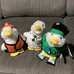 Aflac Talking Plush Ducks Lot of 3, doctor, construction worker, skier read on..